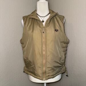 Unionbay VTG Juniors Beige Tan Puffer Vest Womens Size XL 90s Y2K Casual Utility